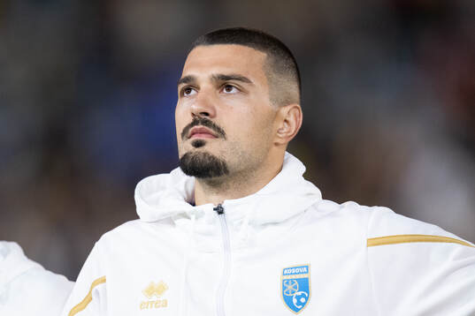 Goalkeeper Arijanet Muricof Kosovo
