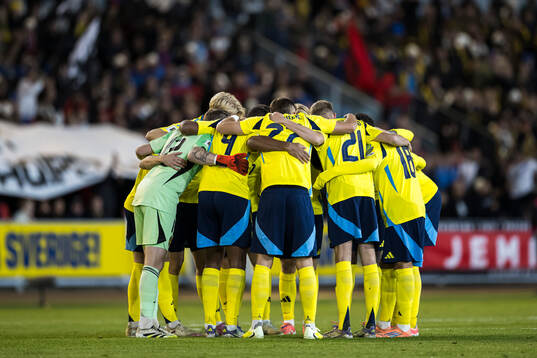 The players of Sweden gather