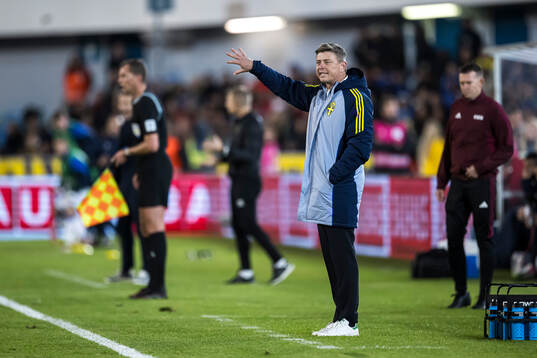 Head coach Jon Dahl Tomasson of Sweden