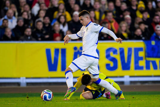 Dion Gallapeni of Kosovo and Roony Bardghji of Sweden