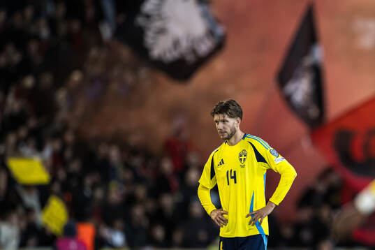 Anton Salétros of Sweden looks dejected