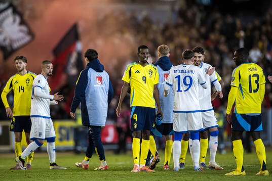 Alexander Isak of Sweden looks dejected