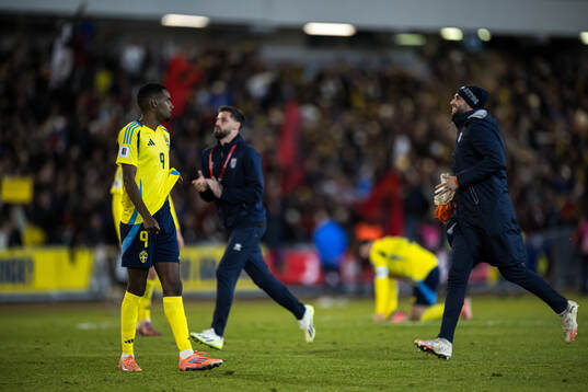 Alexander Isak of Sweden looks dejected