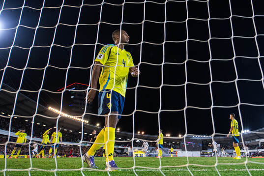 Isak Hien of Sweden looks dejected