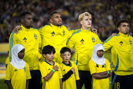 Alexander Isak, Isak Hien, Lucas Bergvall and Yasin Ayari