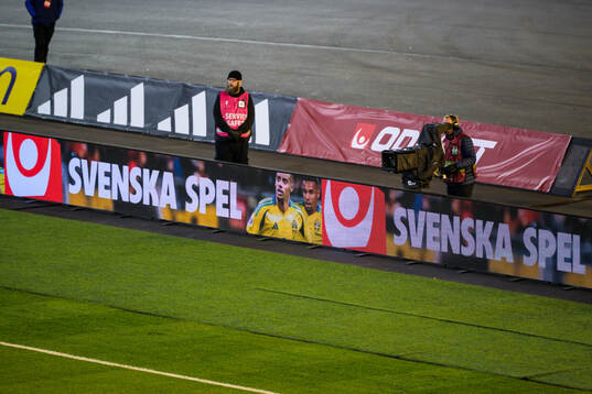 An add for Svenska Spel is seen