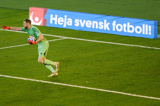 Goalkeeper Viktor Johansson of Sweden