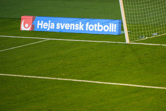 A banner for Svenska Spel is seen