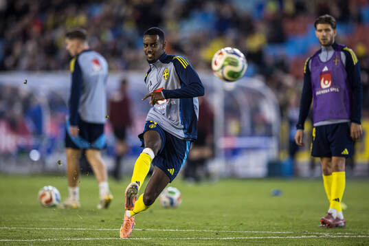 Alexander Isak of Sweden ahed of the FIFA World Cup