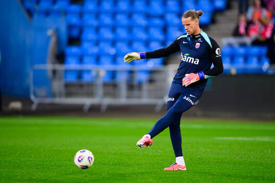 Goalkeeper Ørjan Nyland of Norway ahead the international