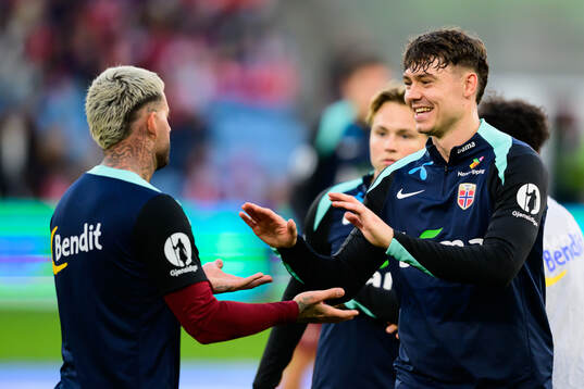 Jørgen Strand Larsen and Aron Dønnum of Norway