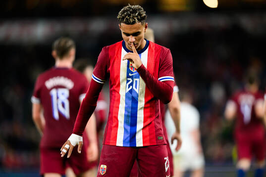 Antonio Nusa of Norway celebrates