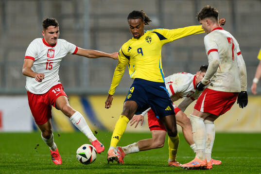 Filip Kocaba of Poland and Jonah Kusi-Asare of Sweden