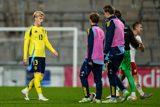 Theo Bergvall of Sweden looks dejected