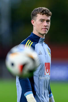 Goalkeeper Viktor Andersson of Sweden