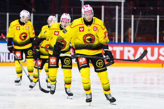 Victor Ejdsell of SC Bern celebrates