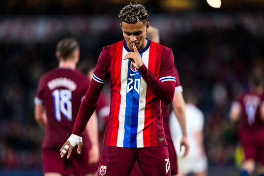 Antonio Nusa of Norway celebrates