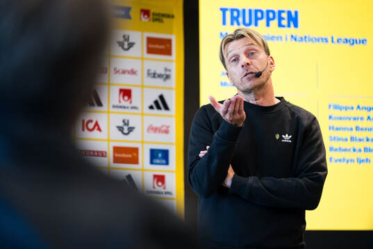 Head coach Tony Gustavsson of the Swedish women's national