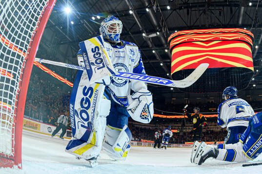 Leksands målvakt Jakob Hellsten deppar
