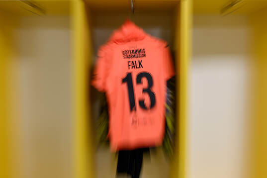 The jersey of goalkeeper Jennifer Falk of Häcken