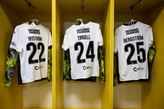 The jerseys of Paulina Nyström, Tabby Tindell and Alice