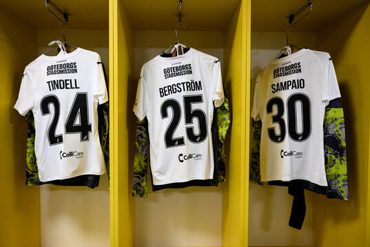 The jerseys of Tabby Tindell, Alice Bergström and Helena
