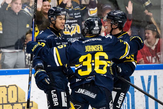 HV71s Jonathan Ang jublar