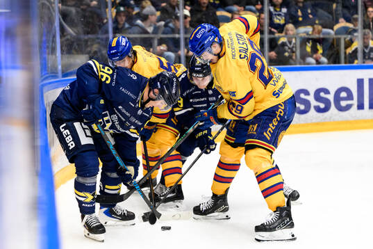 HV71s Nikola Pasic och Djurgårdens Håvard Salsten
