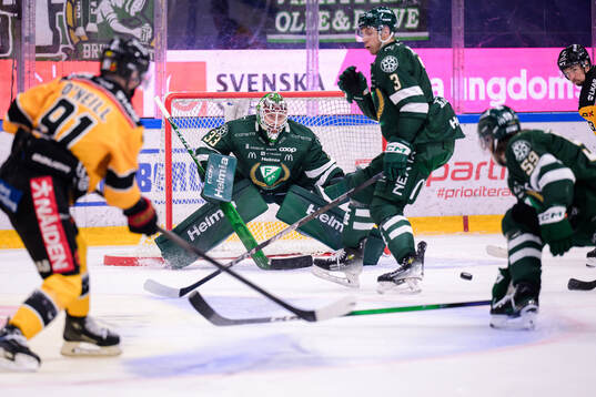Färjestads målvakt Emil Larmi