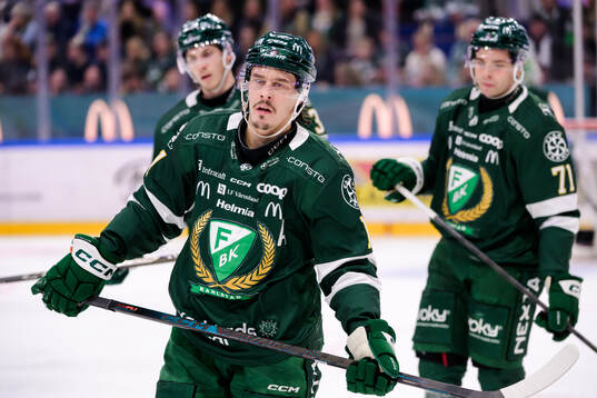 Färjestads Joakim Nygård, Ronald Knot och Viktor Lodin