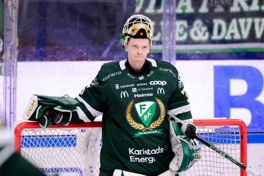 Färjestads målvakt Melker Thelin