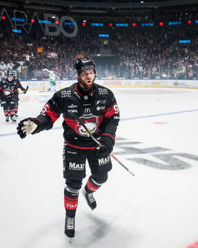 Malmö Redhawks Carl Persson jublar