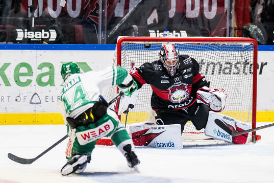 Rögles Calvin De Haan gör mål på Malmö Redhawks