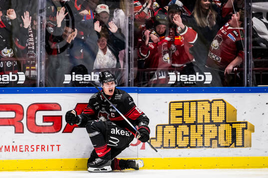 Malmö Redhawks Fredrik Händemark jublar