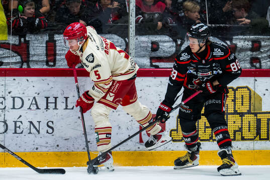 Kalmars Tobias Aronsson och Nybros Tim Lindfors