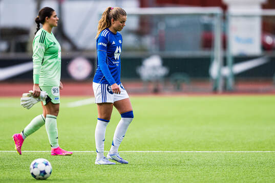 Mille Aune of Molde looks dejected