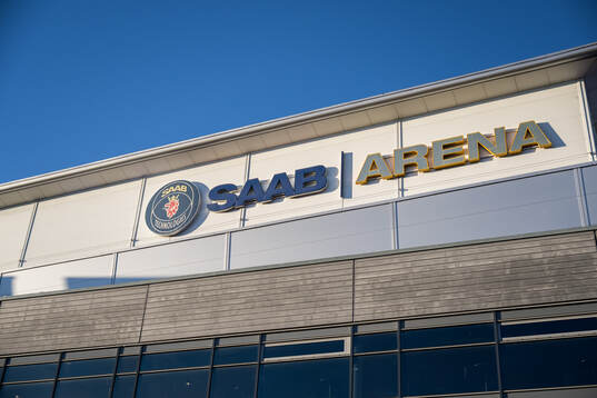 Exteriör vy av Saab Arena