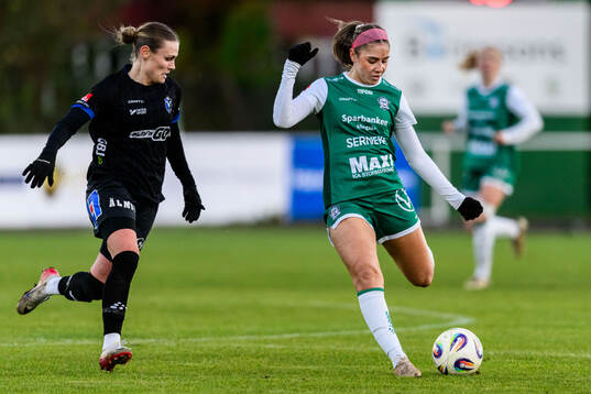 Växjö DFFs Maja Bodin och Alingsås Julia Elvbo