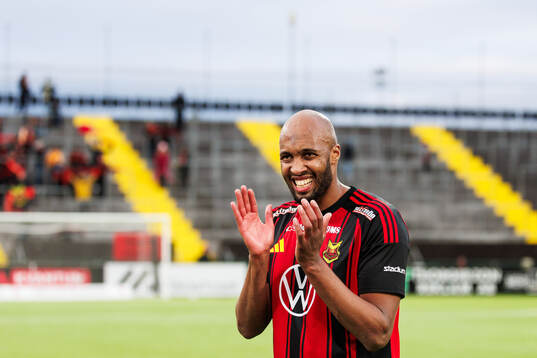 Östersunds Jabir Abdihakim Ali jublar