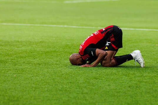 Östersunds Jabir Abdihakim Ali jublar