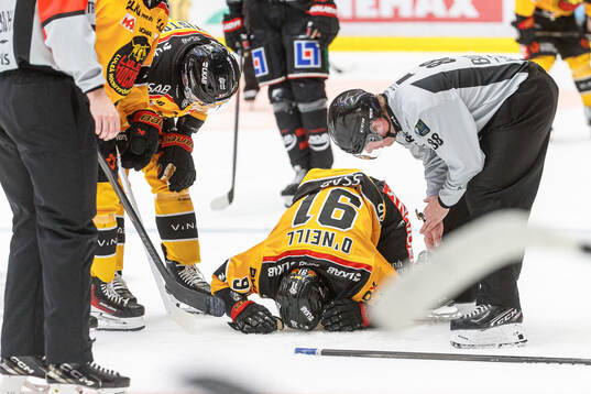 Luleås Brian O'Neill har ont