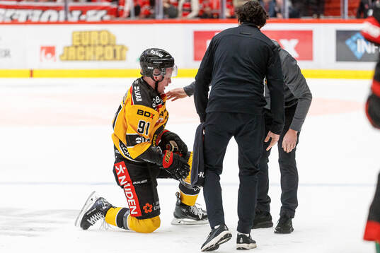Luleås Brian O'Neill har ont