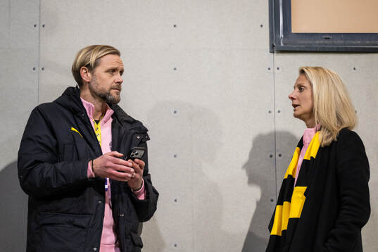 Häckens klubbchef Marcus Jodin och vice klubbchef och