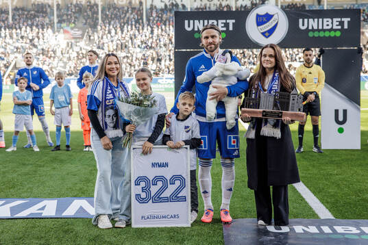 IFK Norrköpings Christoffer Nyman hyllas för 322 matcher