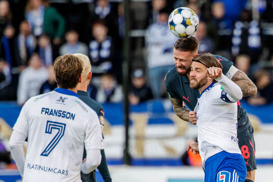 Malmö FFs Pontus Jansson och IFK Norrköpings Christoffer