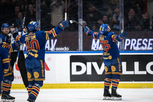 Djurgårdens Charles Hudon jublar