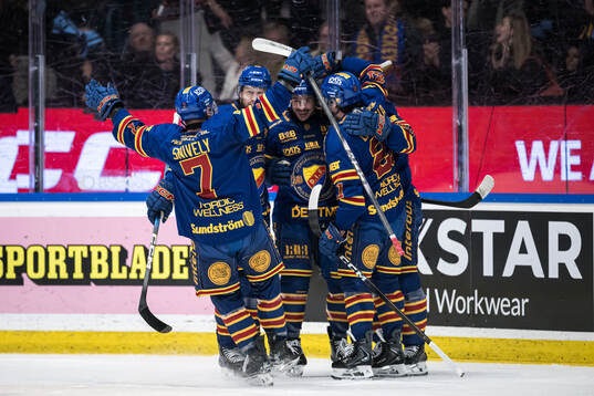 Djurgårdens Charles Hudon jublar