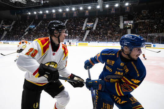 Brynäs Oskar Lindblom och Djurgårdens Valtteri Pulli