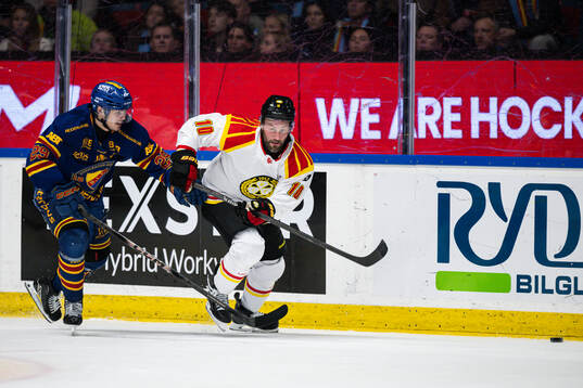 Djurgårdens Håvard Salsten och Brynäs Johan Larsson