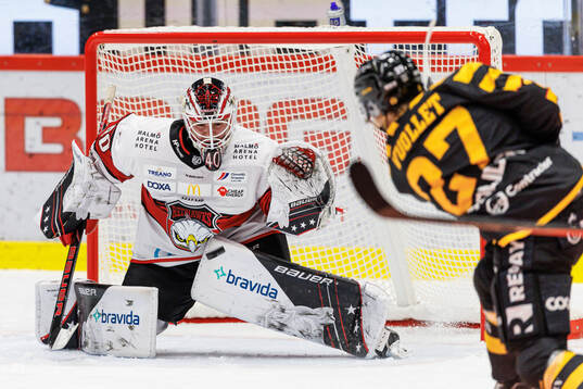 Malmö Redhawks målvakt Oskar Blomgren